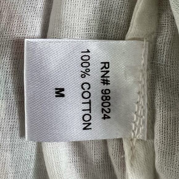 NWT Anthropologie Love The Label Ines Ivory Floral Tiered Ruffle Mini Dress - Picture 9 of 9